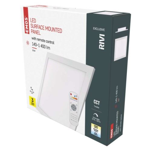 LED přisazené svítidlo EXCLUSIVE, čtvercové 20W, stmív. se změnou CCT