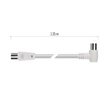 Anténní koaxiální kabel stíněný 1,25m – úhlová vidlice (6)