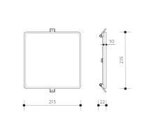 LED Downlight SQUARE vstavané hranaté LED svietidlo IP66 24W - neutrálny (1)
