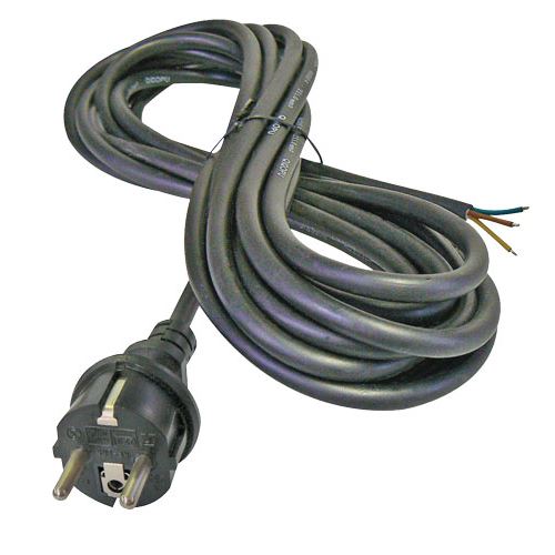 Flexo šňůra gumová 3x1,0mm2 5m černá