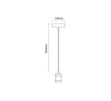 Objímka E27 / 1m / chrom / lesklá černá - BH622B (1)