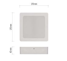 LED přisazené svítidlo RUBIC, čtvercové, 18W neutrální bílá (3)