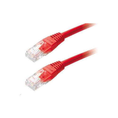 Patch kabel CAT5E UTP PVC 1m červený non-snag-proof C5E-155RD-1MB