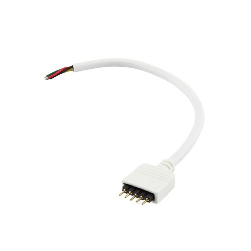 Napájecí kabel pro RGBW s konektorem RM 2,54 - 5p, 1x vidlice, 15cm