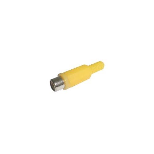 Zdířka CINCH kabel plast žlutá