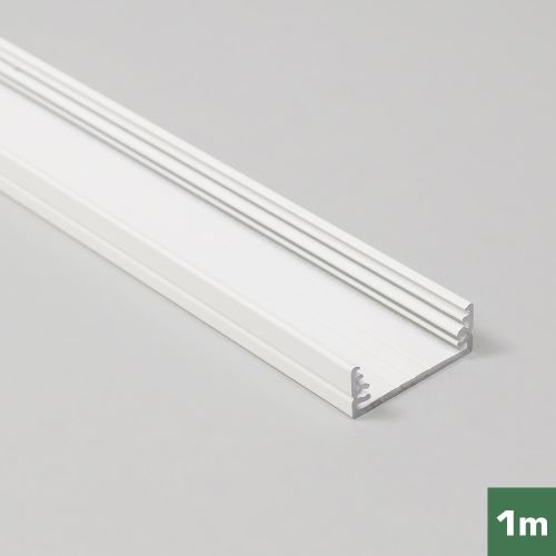 AL profil FKU15 G/W pro LED, bez plexi, 1m, bílý