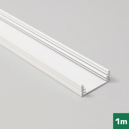 AL profil FKU15 G/W pro LED, bez plexi, 1m, bílý