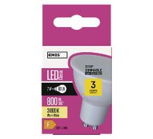 LED žárovka Classic MR16 / GU10 / 7 W (60 W) / 800 lm / teplá bílá / stmívatelná (8)