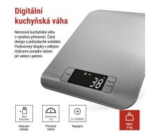 Digitální kuchyňská váha EV012, stříbrná (1)