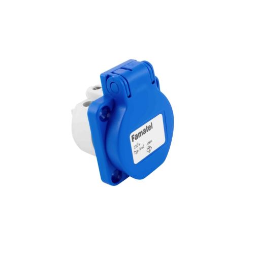 Zásuvka vestavná 13950 IP54 SCHUKO 230V/16A (s postranními ochrannými kontakty), modrá