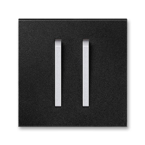 Kryt jednoduchý se dvěma páčkami, onyx/titanová, ABB Neo 3559M-A00652 74