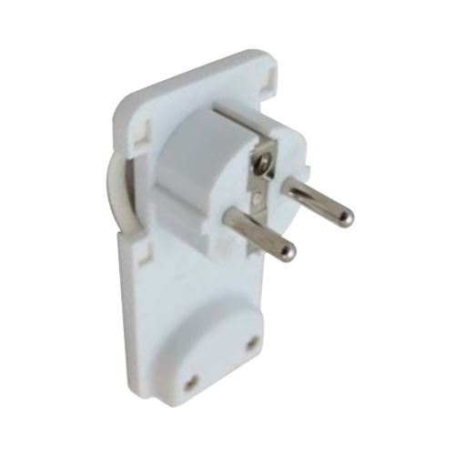 Vidlice plochá 2P+PE 250V bílá