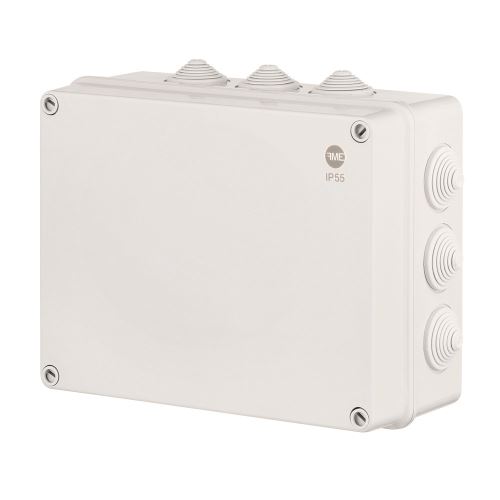 Krabica SolidBOX 68212 IP55, 305x244x126mm, plné veko, stupňovité vývodky (12x)