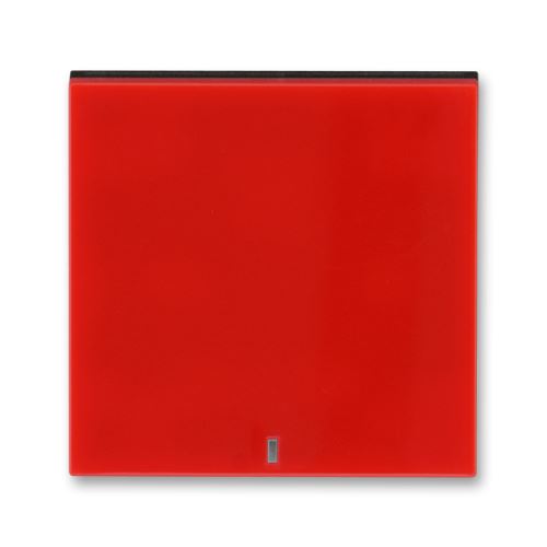 Kryt jednoduchý s čirým průzorem, červená/kouřová černá, ABB Levit 3559H-A00653 65