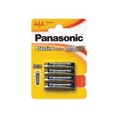 Baterie AAA (R03) alkalická PANASONIC Alkaline Power 4ks / blistr