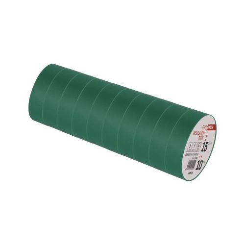 Izolační páska PVC 15mm / 10m zelená