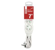 Prodlužovací kabel – 3 zásuvky, 7m, bílý (3)