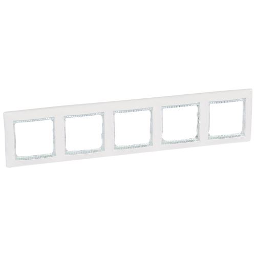 Valena rámček 5-násobný biela / priehľadný prúžok