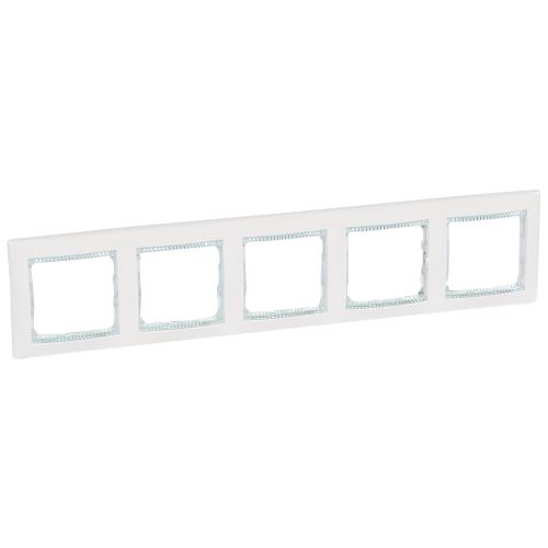 Valena rámeček 5-násobný bílá/průhledný proužek