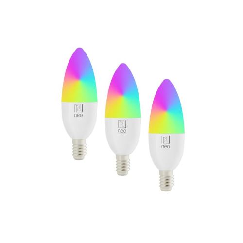 Smart sada LED žárovek E14 6W RGB+CCT IMMAX NEO 07716C WiFi Tuya