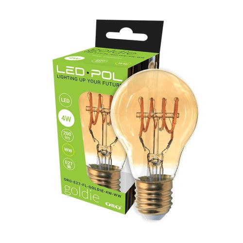 LED-POL Žárovka ORO-E27-FL-GOLDIE-4W-WW