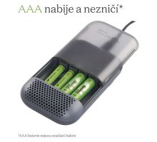 Ultra-rýchla nabíjačka batérií GP Charge 10 S491 + 4× AA (16)