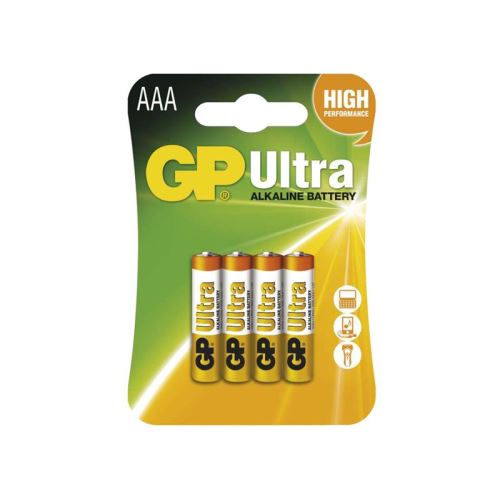 Baterie AAA (R03) alkalická GP Ultra Alkaline 4ks