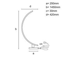 LED designová stojací lampa 75W - JF2306/B (3)