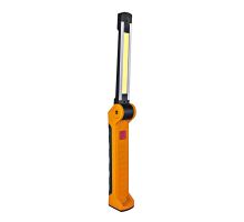 Solight pracovní nabíjecí LED lampa,  500lm + 70lm, COB, Li-Ion, USB, černooranžová (5)