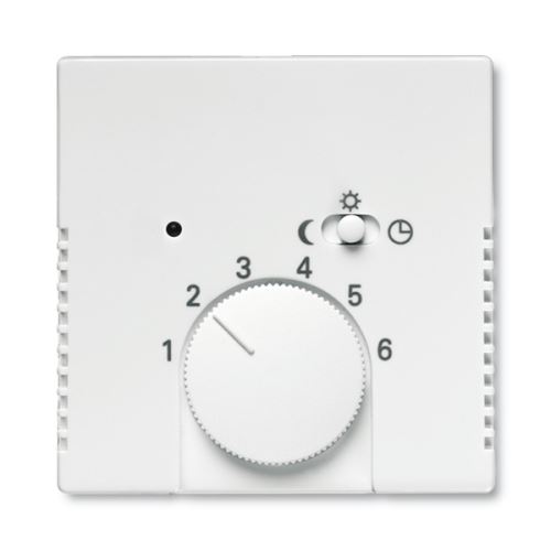 Kryt termostatu s otočným ovládáním, mechová bílá, ABB Future linear 2CKA001710A3886