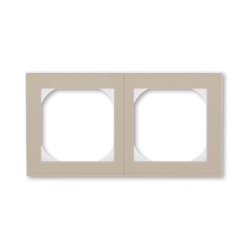 Rámeček dvojnásobný s otvorem 55x55, macchiato/bílá, ABB Levit 3901H-A05520 18