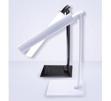 Solight LED stolní lampička stmívatelná, 12W, volba teploty světla, USB, bílý lesk (10)