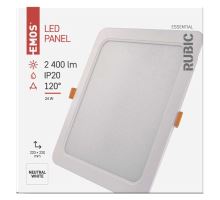 LED vestavné svítidlo RUBIC, čtvercové, 24W neutrální bílá (7)