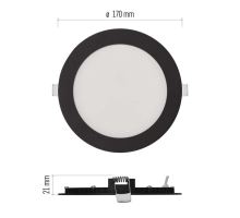 LED vstavané svietidlo NEXXO, kruhové, čierne, 12,5W, so zmenou CCT (3)