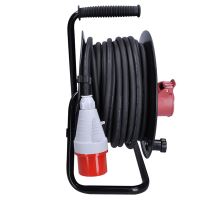 Solight prodlužovací přívod - na bubnu, zásuvky 400V + 230V, 25m kabel guma-neopren 5x1,5mm2, IP44 (1)