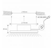 LED svítidlo 10W / IP44 / DR01 / SMD / 4000K / SI - LDL154/S (2)