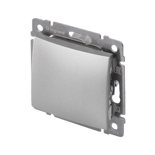 Valena spínač 1/0 Strieborná metalíza