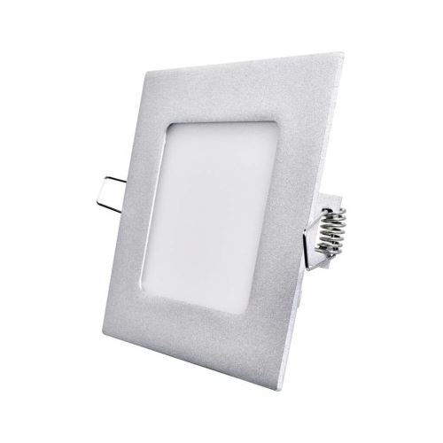 LED panel 120×120, čtvercový vestavný stříbrný, 6W neut. b.