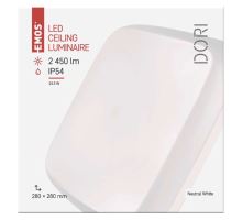 LED prisadené svietidlo Dori, štvorec 24W neutrálna biela IP54 (9)