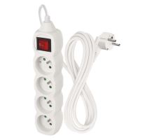 Prodlužovací kabel s vypínačem – 4 zásuvky, 3m, bílý (1)