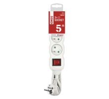 Prodlužovací kabel s vypínačem 3 zásuvky 5m 3x 1,5mm (3)