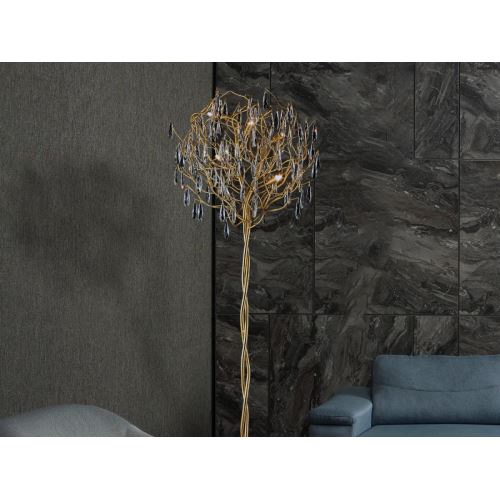 Luxusní křišťálová stojací lampa 5 x G9 - CA061/F