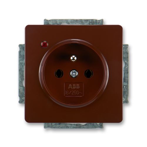 Zásuvka jednonásobná, s ochranou pred prepätím, hnedá, ABB Swing 5598G-A02349 H1