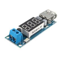 Napájecí modul, step-down měnič 4,5-40V na 5V/2A, USB+voltmetr