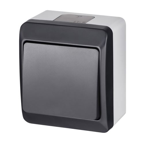 GALATEA IP44 Prepínač striedavý č.6 (antracit)