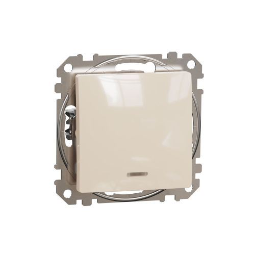 Sedna Design spínač 7So krížový bezskrutkový béžová