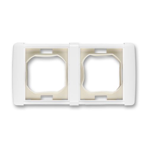 Rámeček dvojnásobný (s těsnicí manžetou), IP 44, bílá, ABB, Element 3901E-A00942 B