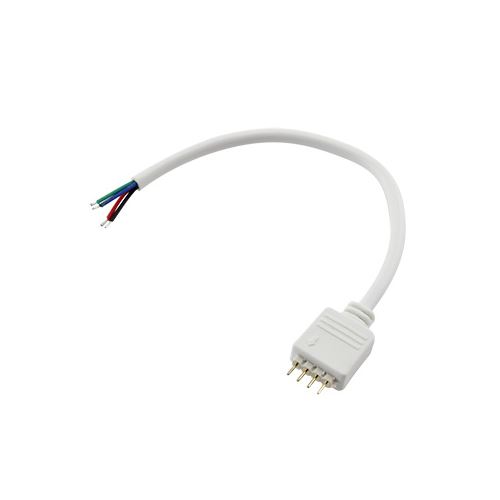 Napájecí kabel pro RGB s konektorem RM 2,54 - 4p, 1x vidlice, 15cm