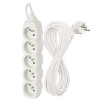 Prodlužovací kabel – 5 zásuvek, 7m, bílý (1)