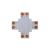 Spojka spájkovacia pre LED pásik X - 10mm Spojka spájkovacia pre LED pásik X - 10mm